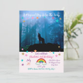 Wölfe in der Wildnis Einladung (Stehend Vorderseite)