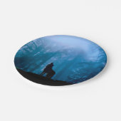 Wölfe in der Wildnis Pappteller (Schrägansicht)