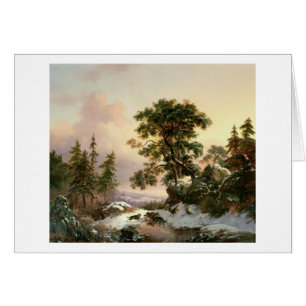 Wölfe in einer Winter-Landschaft (Öl auf Platte)