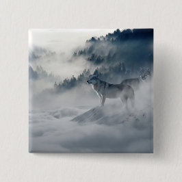 Wölfe in einer Winterlandschaft Button