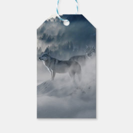 Wölfe in einer Winterlandschaft Geschenkanhänger