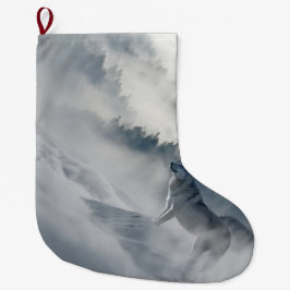 Wölfe in einer Winterlandschaft Großer Weihnachtsstrumpf