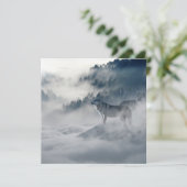 Wölfe in einer Winterlandschaft Karte (Stehend Vorderseite)