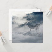 Wölfe in einer Winterlandschaft Karte (Vorderseite/Rückseite Beispiel)