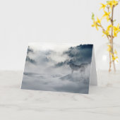 Wölfe in einer Winterlandschaft Karte (Gelbe Blume)