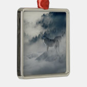 Wölfe in einer Winterlandschaft Keramik Ornament (Rechts)