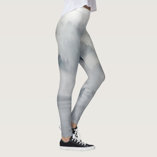 Wölfe in einer Winterlandschaft Leggings (Rechts)