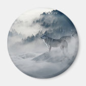 Wölfe in einer Winterlandschaft Magnet (Vorne)