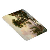 Wölfe in einer Winterlandschaft (Öl auf Tafel) Magnet (Rechte Seite)