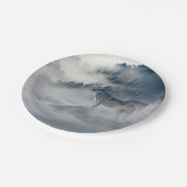 Wölfe in einer Winterlandschaft Pappteller (Schrägansicht)