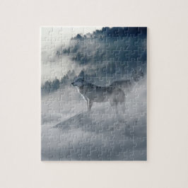 Wölfe in einer Winterlandschaft Puzzle