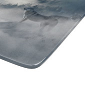 Wölfe in einer Winterlandschaft Schneidebrett (Ecke)