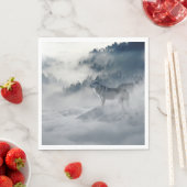 Wölfe in einer Winterlandschaft Serviette (Beispiel)