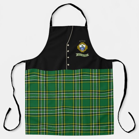 Wolfe Irish Shield Personalisiert Kilt Schürze (Vorderseite)