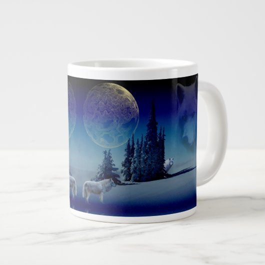 Wölfe Jumbo-Tasse (Vorderseite Rechts)