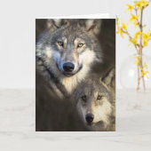 Wölfe Karte (Gelbe Blume)