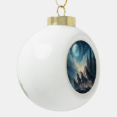 Wölfe Keramik Kugel-Ornament (Links)