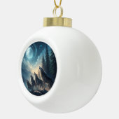 Wölfe Keramik Kugel-Ornament (Rechts)
