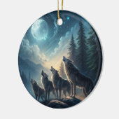 Wölfe Keramik Ornament (Links)