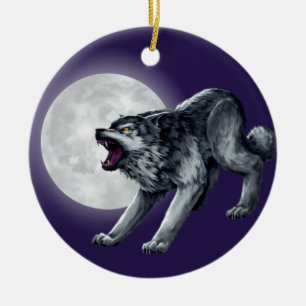 Wolfe Keramik Ornament
