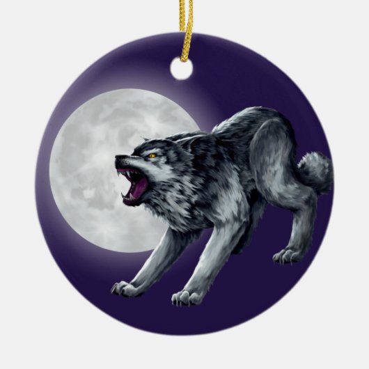 Wolfe Keramik Ornament (Vorne)