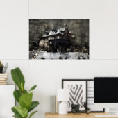 Wölfe kommen Zuhause Poster (Heimbüro)