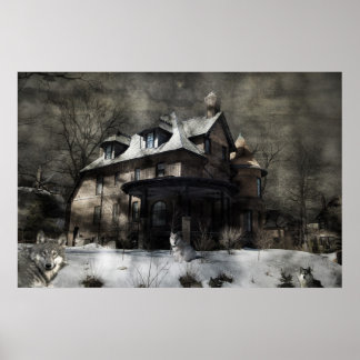 Wölfe kommen Zuhause Poster