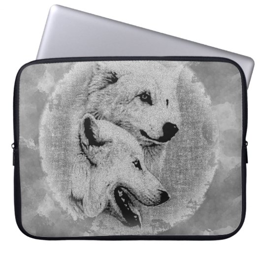 Wölfe Laptopschutzhülle (Vorderseite)