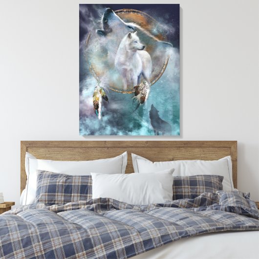 Wölfe Leinwanddruck (Insitu (Schlafzimmer))