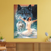 Wölfe Leinwanddruck (Insitu (Wohnzimmer))