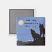 Wölfe Magnet (Vorderseite/Rückseite)