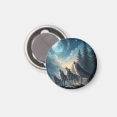 Wölfe Magnet (Vorderseite/Rückseite)
