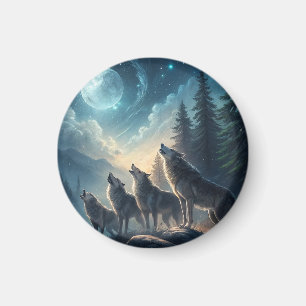 Wölfe Magnet