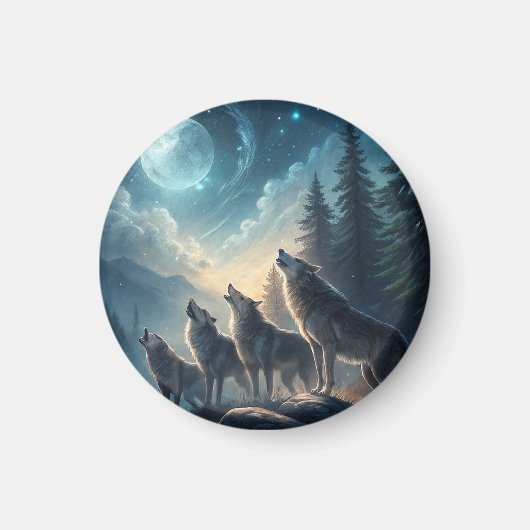 Wölfe Magnet (Vorne)