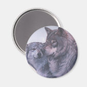 Wölfe Magnet (Vorderseite/Rückseite)