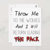 Wölfe - Motivierend Zitat Postkarte (Vorne/Hinten)