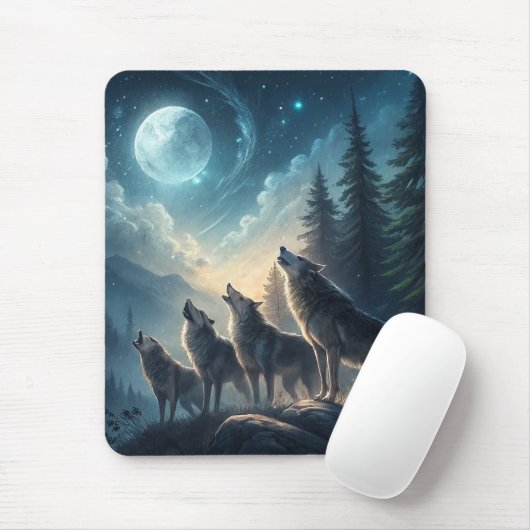Wölfe Mousepad (Mit Mouse)