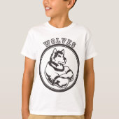 Wölfe oder Wolf-Maskottchen T-Shirt (Vorderseite)