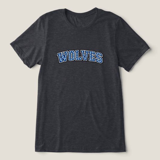 Wölfe Polka Dot Tri-Blend Shirt (Design Vorderseite)