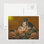 Wölfe Postkarte (Vorne/Hinten)