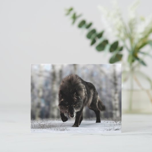 Wölfe Postkarte (Stehend Vorderseite)