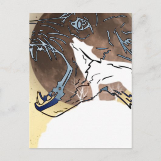 Wölfe Postkarte (Vorderseite)