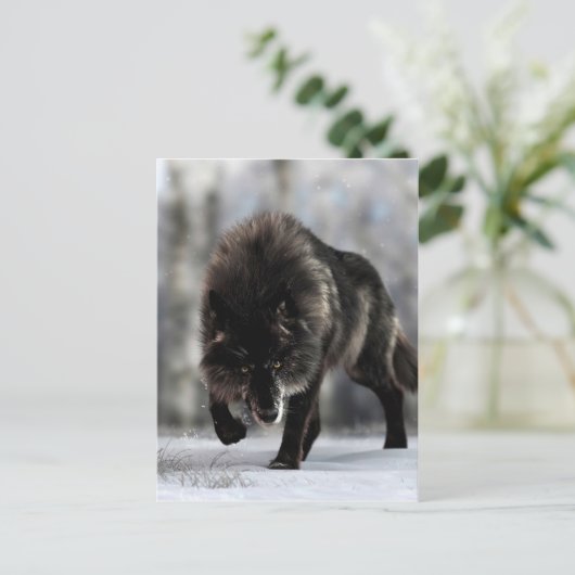 Wölfe Postkarte (Stehend Vorderseite)