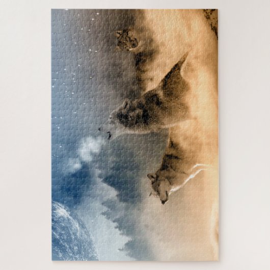 Wölfe Puzzle (Vertikal)