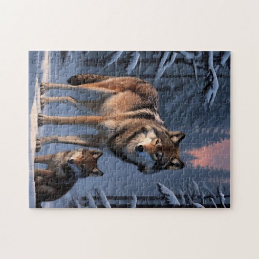 Wölfe Puzzle (Horizontal)