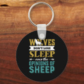 Wölfe schlafen nicht über die Meinung der Schafe Schlüsselanhänger (Vorderseite)
