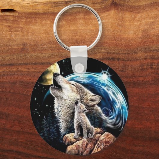 Wölfe Schlüsselanhänger (Vorderseite)