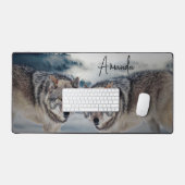 Wölfe Schreibtischunterlage (Tastatur & Maus)