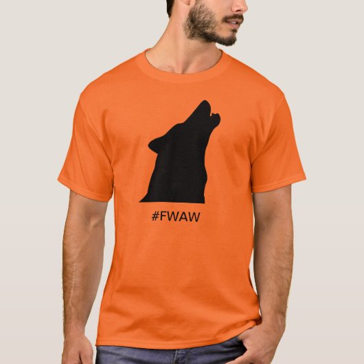 Wölfe schwärzen für immer auf Gold T-Shirt (Vorderseite)