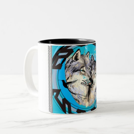 Wölfe sehen Tasse (Vorderseite Links)